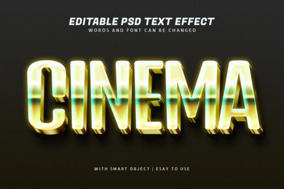 Download Cinema 3d Glow Text Effect Editable - Glow text effect Collection