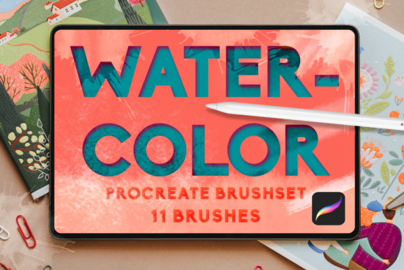 Download Watercolor Procreate Add Ons Bundle Pack - Add ons Collection
