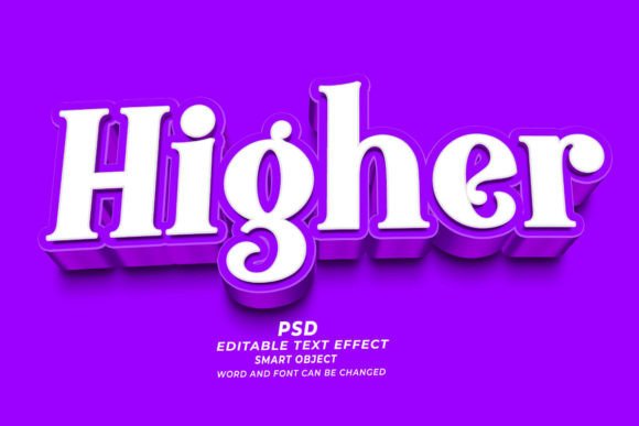 Download Higher PSD 3D Editable Text Effect - Higher Collection