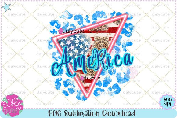 Download America Flag Leopard Distressed Neon PNG - Premium Resources