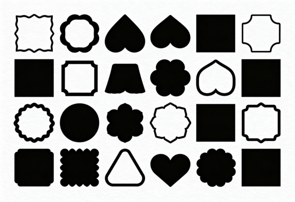 Download Unique Shapes SVG Bundle Clipart Frames - Unique Collection