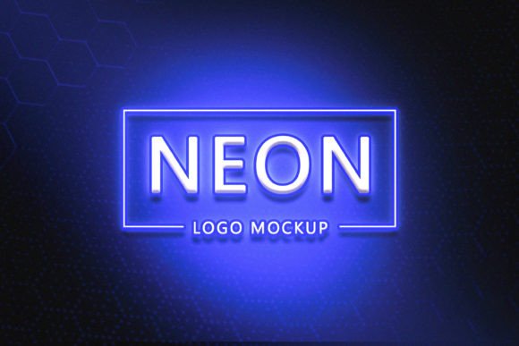 Download Neon Logo Mockup - Neon logo Collection