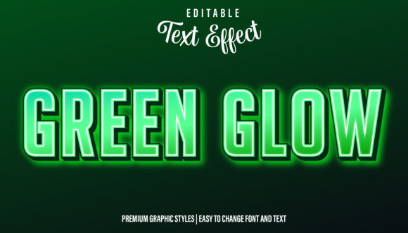 Download Green Glow Text Effect Graphic Style - Glow text effect Collection