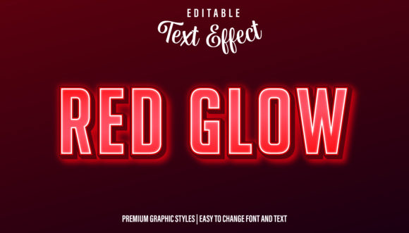 Download Red Neon Glow Text Effect - Glow text effect Collection