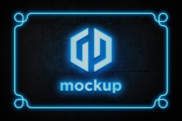 Download Neon Logo Mockup - Neon logo Collection