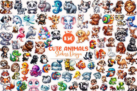 Download 150+ 3D Stickers 100+ Unique Animals - Unique Collection
