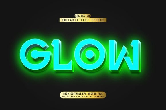Download Editable Glow Text Effect Template - Glow text effect Collection