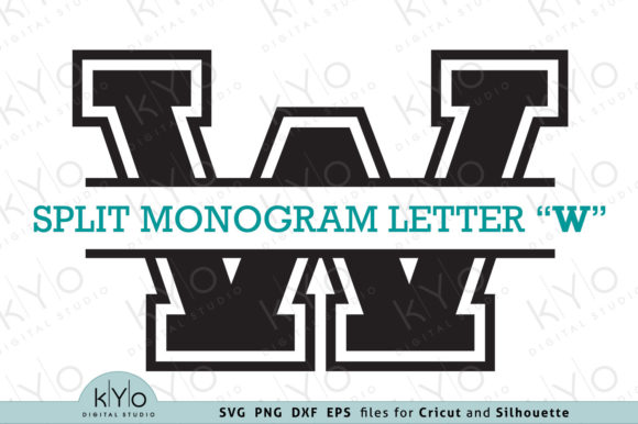 Download Unique Split Monogram Font Letter W - Premium Resources