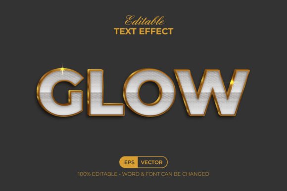 Download Glow Text Effect Gold Style - Glow text effect Collection