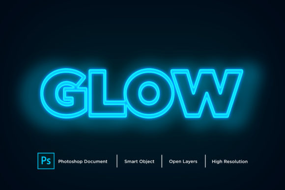 Download Glow Text Effect Layer Style - Glow text effect Collection